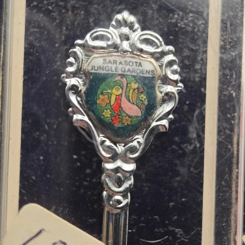 Vintage Florida Souvenir Collector Spoon‎ Set of 5 Cocoa Beach Sarasota Daytona